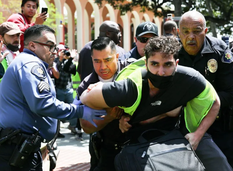 Los Angeles Police Use Excessive Force to Disperse Student Protest at USC, Sparking Intense Criticism of Police Brutality